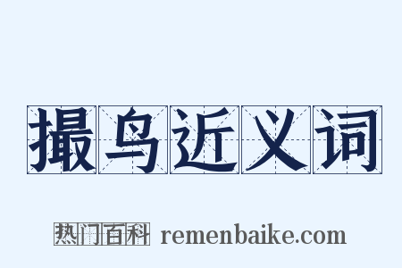 撮鸟近义词是什么意思的图片